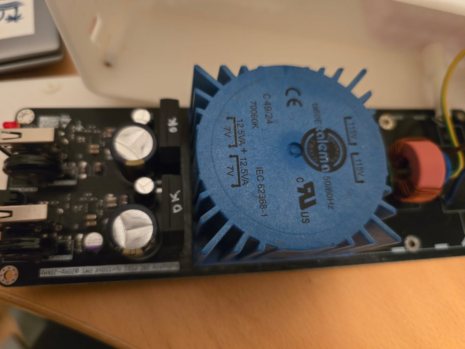 Audiophile power supply prototype on the workbench